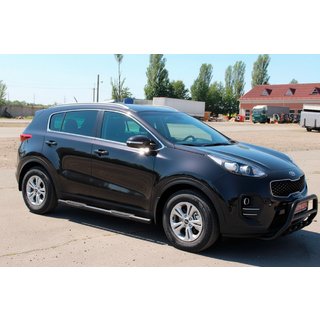 Barras Laterales BB002 Negro (2 uds, Acero Inoxidable) Kia Sportage 2015-2021 foto 2