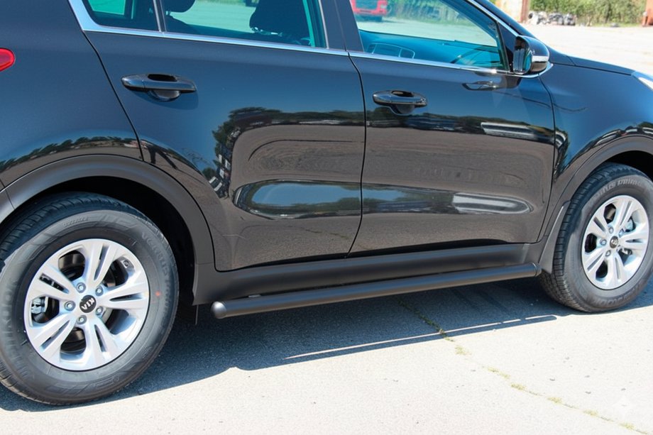 Kia Sportage 2015-2021 Barras Laterales BB001 Negro (2 uds, Acero Inoxidable) Foto 1