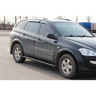 Barras Laterales BB002 Negro (2 uds, Acero Inoxidable) SsangYong Kyron 2005-2014 foto 2