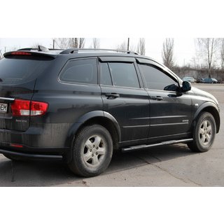 Barras Laterales BB002 Negro (2 uds, Acero Inoxidable) SsangYong Kyron 2005-2014 foto 3
