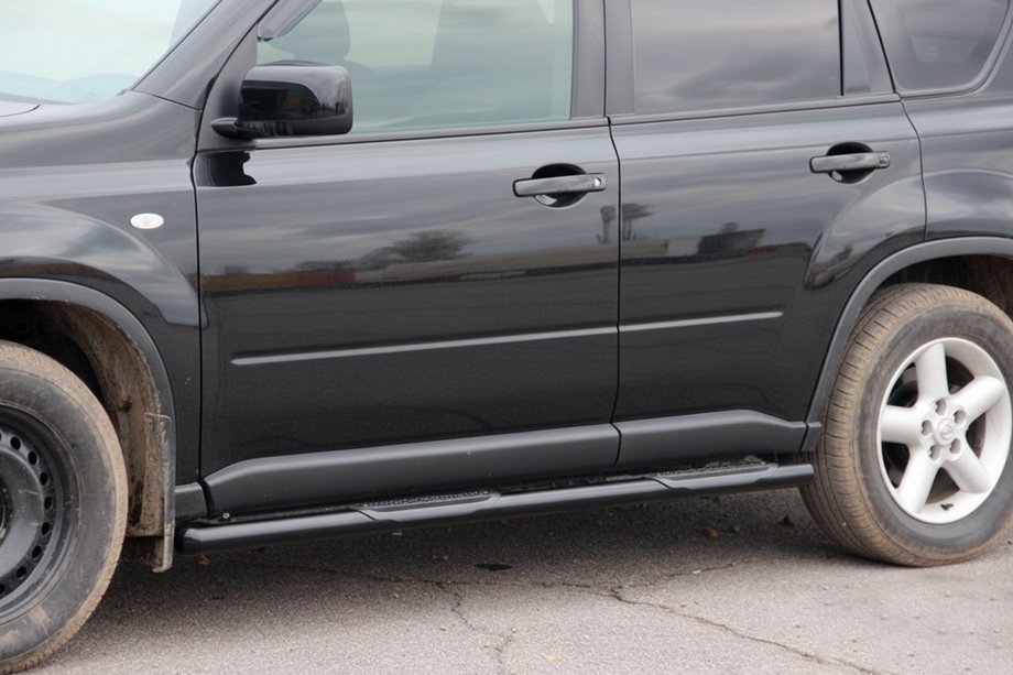 Nissan X-trail T31 2007-2014 Barras Laterales BB002 Negro (2 uds, Acero Inoxidable) Foto 1