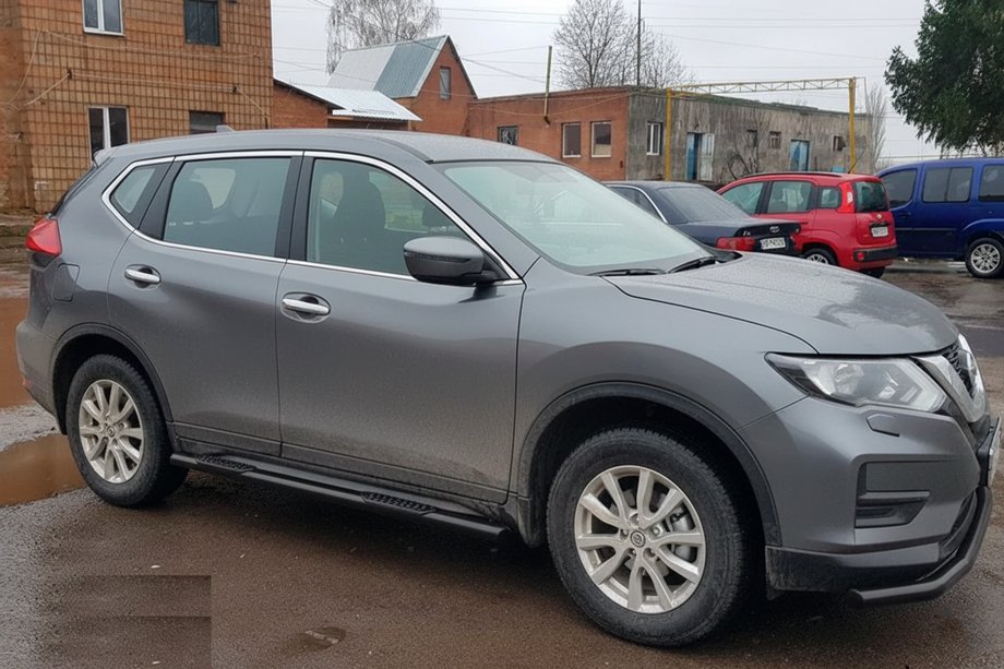 Nissan X-trail T32/Rogue 2014-2021 Barras Laterales Black (2 uds, Acero Inoxidable) Foto 5