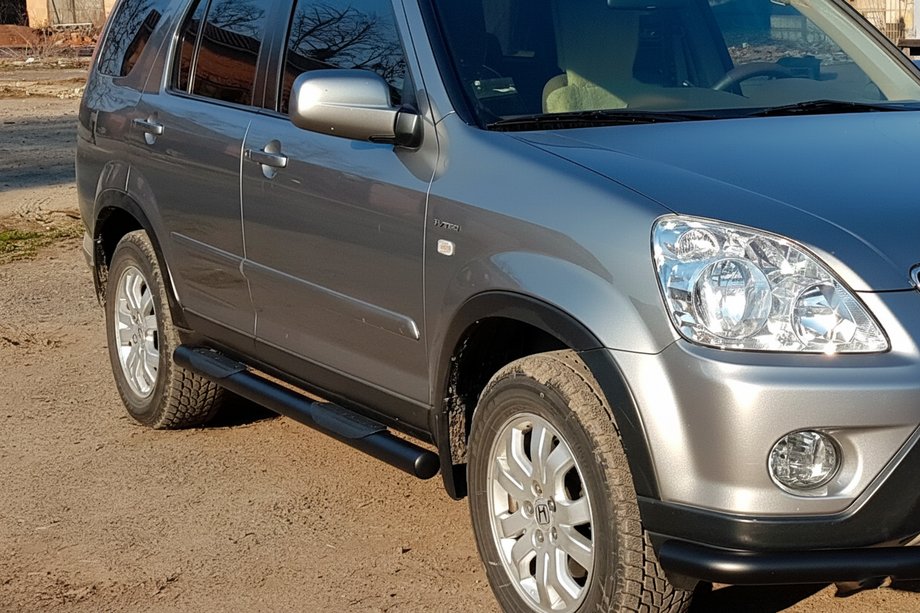 Honda CRV 2001-2006 Barras Laterales Black (2 uds, acero inoxidable) Image
