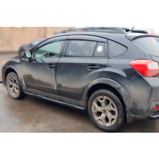 Barras Laterales BB002 Negro (2 uds, Acero Inoxidable) Subaru XV 2011-2017 foto 3