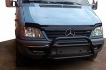 Mercedes Sprinter W901/902/903/904/905 1995–2006 Defensa Delantera WT022 Negra (Acero Inoxidable) 1995-2000 foto 1