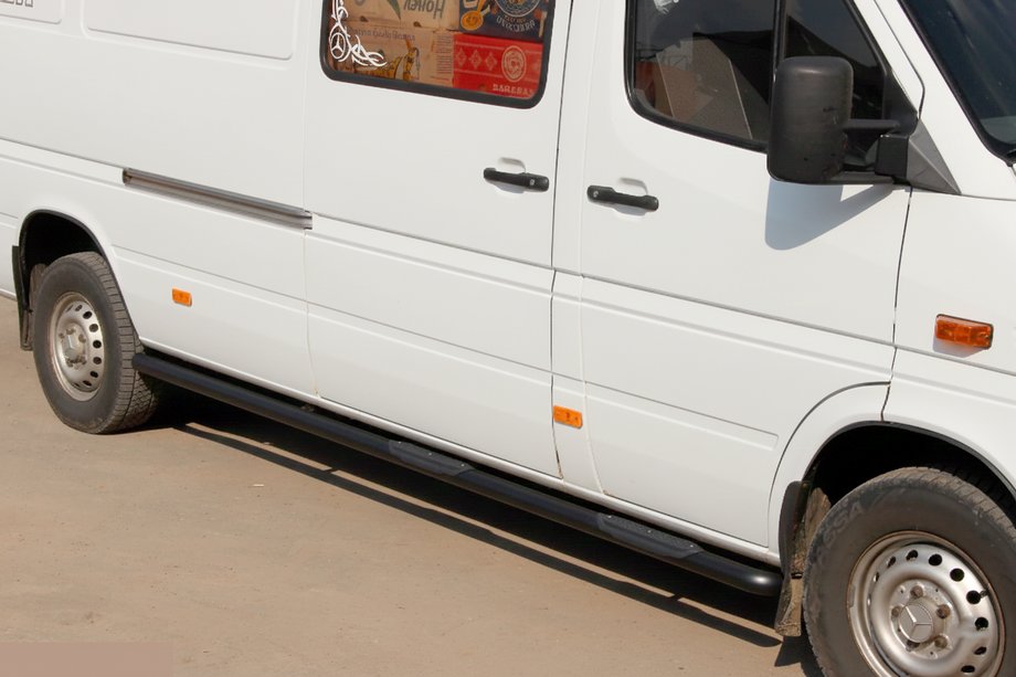 Mercedes Sprinter W901/902/903/904/905 1995–2006 Barras Laterales Black (2 uds, Acero Inoxidable) Foto 1