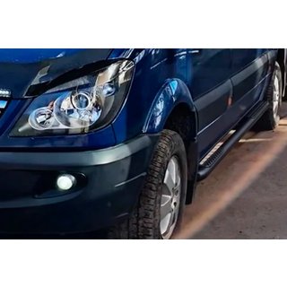 Barras Laterales Black (2 uds, Acero Inoxidable) Mercedes Sprinter W906 2006–2018 foto 2