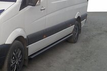 Volkswagen Crafter 2006-2016 Barras Laterales Black (2 uds, Acero Inoxidable) foto 6