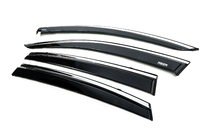 Subaru XV 2017-2023 Deflectores de ventana con moldura cromada (4 uds, Niken) foto 2
