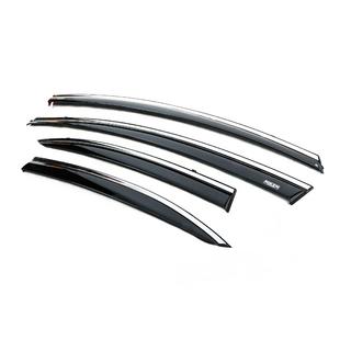 Deflectores de ventana con moldura cromada (4 uds, Niken) Honda Civic Sedan VIII 2006-2011 foto 2