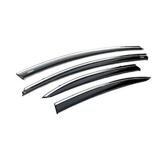 Deflectores de ventana con moldura cromada (4 uds, Niken) Honda Civic Sedan VIII 2006-2011 foto 3