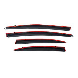 Deflectores de ventana con moldura cromada (4 uds, Niken) Honda Civic Sedan VIII 2006-2011 foto 4