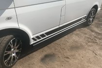 Volkswagen T5 Transporter 2003-2010 Barras Laterales Black (2 uds, acero inoxidable) foto 5