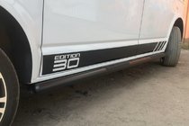 Volkswagen T5 Transporter 2003-2010 Barras Laterales Black (2 uds, acero inoxidable) foto 6