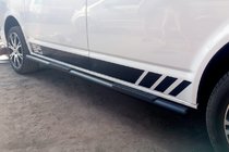Volkswagen T6 2015-2024 Barras Laterales Black (2 uds, acero inoxidable) foto 3