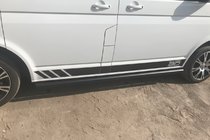 Volkswagen T6 2015-2024 Barras Laterales Black (2 uds, acero inoxidable) foto 9