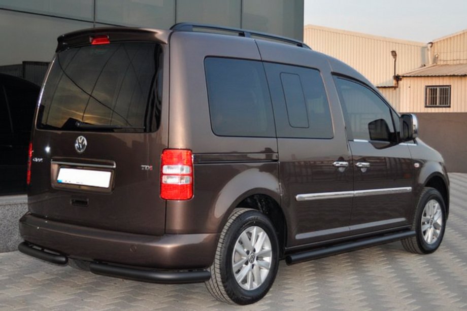 Volkswagen Caddy 2010-2015 Barras Laterales BB001 Negro (2 uds, Acero Inoxidable) d60, Maxi Batalla Foto 6