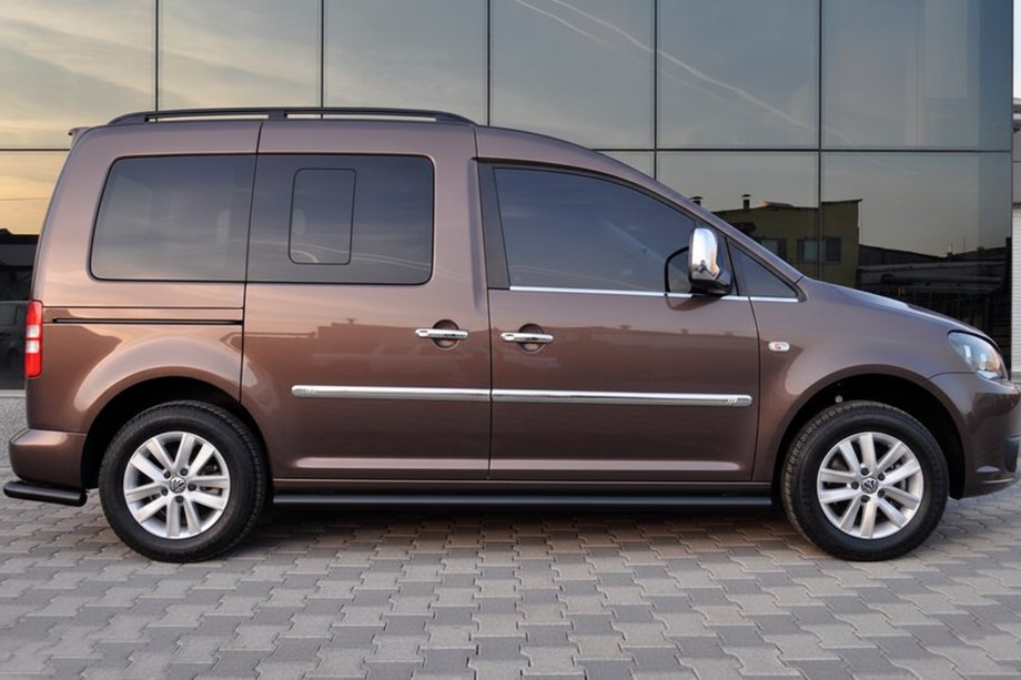 Volkswagen Caddy 2010-2015 Barras Laterales BB001 Negro (2 uds, Acero Inoxidable) d60, Maxi Batalla Foto 9