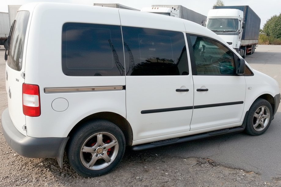 Volkswagen Caddy 2020- Barras Laterales BB001 Negro (2 uds, Acero Inoxidable) d60, Base Estándar Foto 2