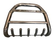 Mitsubishi Pajero Wagon IV 2006-2021 Defensa Delantera QT012 (Acero Inoxidable) foto 1
