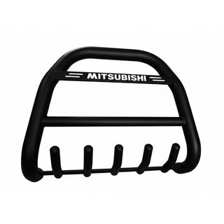 Defensa Delantera QT012 Negra (Acero Inoxidable) Mitsubishi Pajero Wagon IV 2006-2021