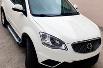 SsangYong Korando 2010-2019 Estribos Laterales Line (2 uds., Aluminio) foto 1