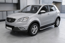 SsangYong Korando 2010-2019 Estribos Laterales Maydos V1 (2 uds., Aluminio y Acero Inoxidable) foto 1