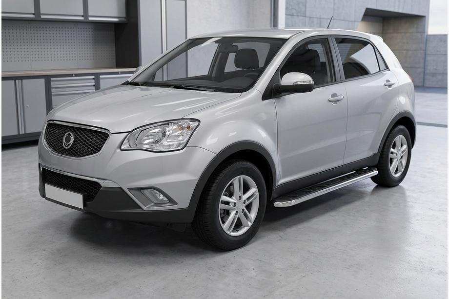 SsangYong Korando 2010-2019 Estribos Laterales Maydos V1 (2 uds., Aluminio y Acero Inoxidable) Image