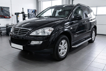 SsangYong Kyron 2005-2014 Estribos Laterales Maydos V1 (2 uds., Aluminio y Acero Inoxidable) foto 1