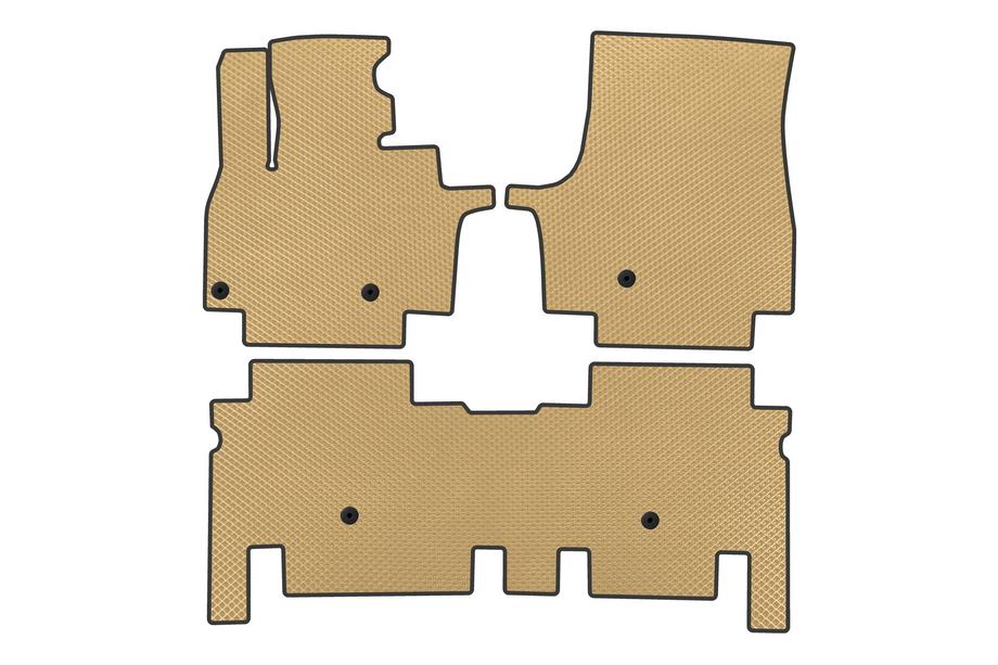 KIA EV9 Alfombrillas EVA (2 Filas, Beige) Image
