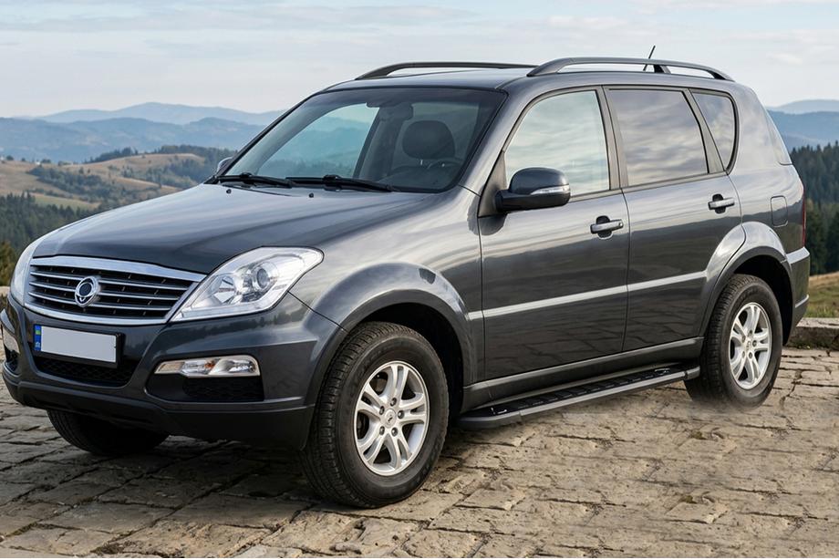 SsangYong Rexton I 2001-2017 Estribos Laterales RedLine Black (2 uds., Aluminio) Image