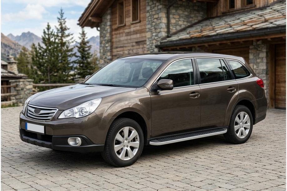 Subaru Outback 2009-2014 Estribos Laterales Tayga Grey (2 uds., Aluminio) Image