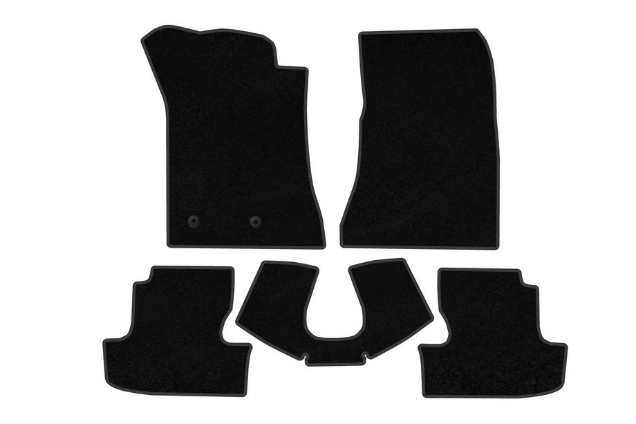 Ford Mustang 2015-2023 Alfombrillas de moqueta Classic V2 (Negro) Image
