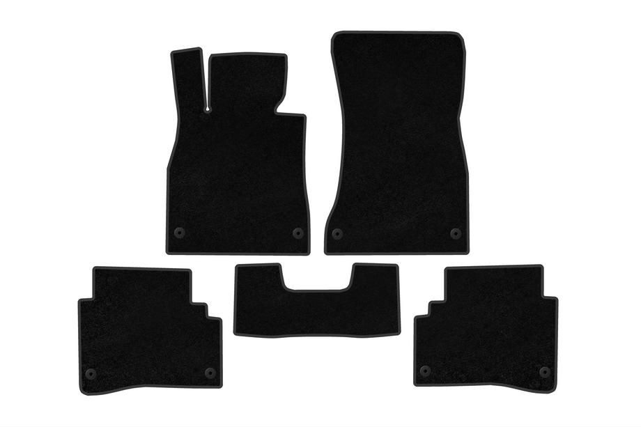 Mercedes S-class W222 2013-2022 Alfombrillas de moqueta Classic (Short, Negro) Image