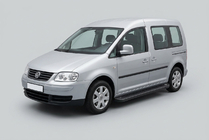 Volkswagen Caddy 2004-2010 Estribos Laterales Allmond Black (2 uds., Aluminio) foto 1
