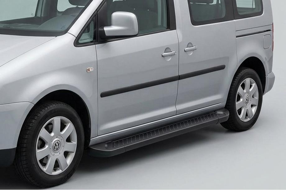 Volkswagen Caddy 2010-2015 Estribos Laterales Allmond Black (2 uds., Aluminio) Batalla Maxi Image