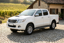 Toyota Hilux 2006-2015 Estribos Laterales Bosphorus Black (2 uds., Aluminio) foto 1
