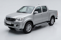 Toyota Hilux 2006-2015 Estribos Laterales Rainbow (2 uds., Aluminio) foto 1