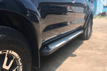 Toyota Hilux 2006-2015 Estribos laterales Allmond Grey (2 uds., aluminio) foto 2