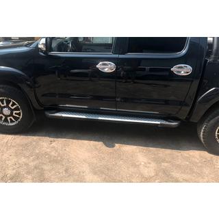 Estribos laterales Allmond Grey (2 uds., aluminio) Toyota Hilux 2006-2015 foto 4