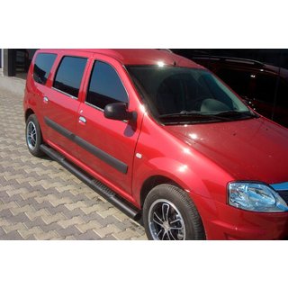Barras Laterales Black (2 uds, Acero Inoxidable) Dacia Logan MCV 2004-2014 foto 1