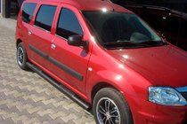 Lada Largus 2012- Barras Laterales Black (2 uds, Acero Inoxidable) foto 1
