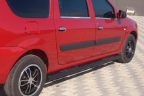 Lada Largus 2012- Barras Laterales Black (2 uds, Acero Inoxidable) foto 2