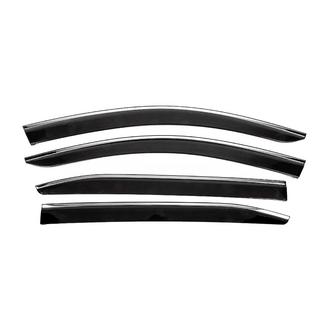 Deflectores de Ventana con Moldura Cromada (4 uds, Sunplex Chrome)