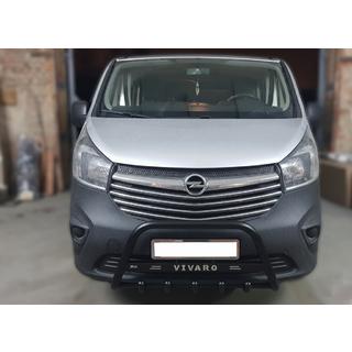 Defensa Delantera WT004 Negra (Acero Inoxidable) Opel Vivaro 2015-2019 foto 2