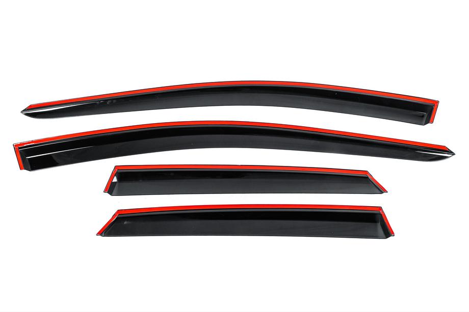 Volkswagen ID.7 2023- Deflectores de Ventana con Moldura Cromada Niken Luxury (4 uds) Foto 4