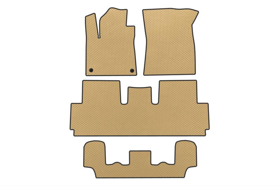 Citroen C-4 Picasso 2013–2022 Alfombrillas EVA (Para Grand, 3 Filas, Beige) Image