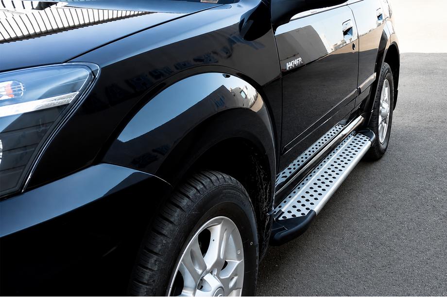 GreatWall Haval/Hover H3 2005-2013 Estribos laterales Allmond Grey (2 uds., aluminio) Foto 1
