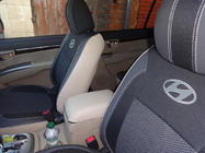 Hyundai Santa Fe 2 2006-2012 Fundas de Asientos de Coche (Polipiel↗Tela, Premium) foto 7