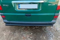 Mercedes Vito W639 2004-2014 Barra Trasera AK002 Negra (Acero Inoxidable) foto 3